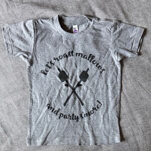 American Apparel Gray Kids T-Shirt with Fun Print